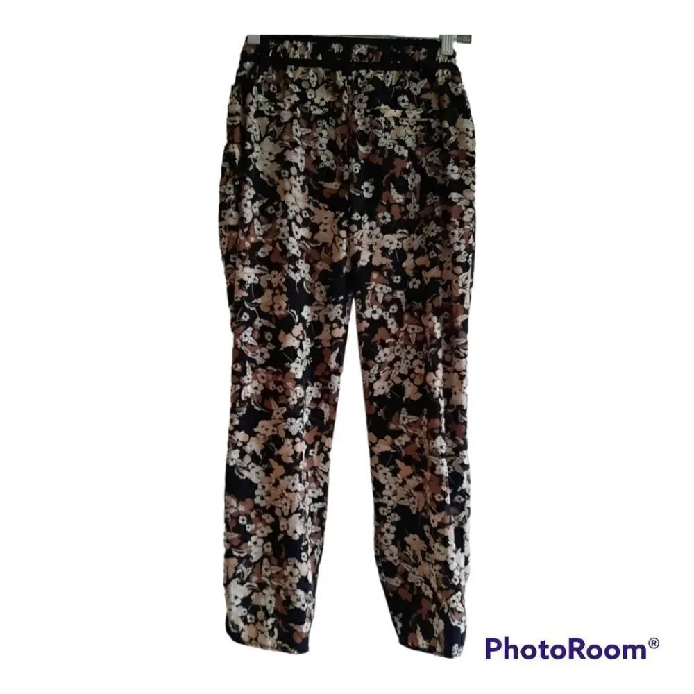Anthropologie Cartonnier Nassella Floral Trouser Ankle Cropped Pants